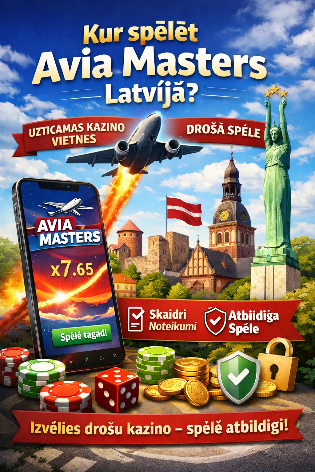 Kur Latvijā var spēlēt Avia Masters?